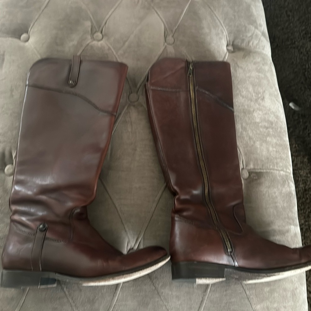 Frye brown leather boots. Size 10